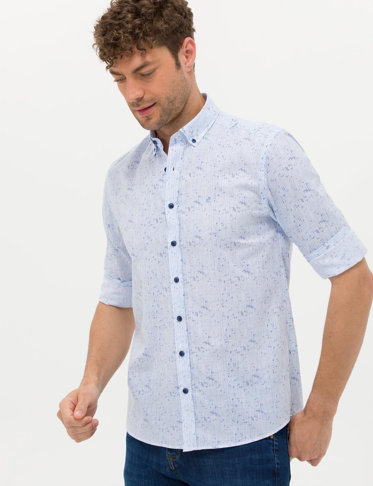 Açık Mavi Slim Fit Uzun Kollu Gömlek - 50272207001