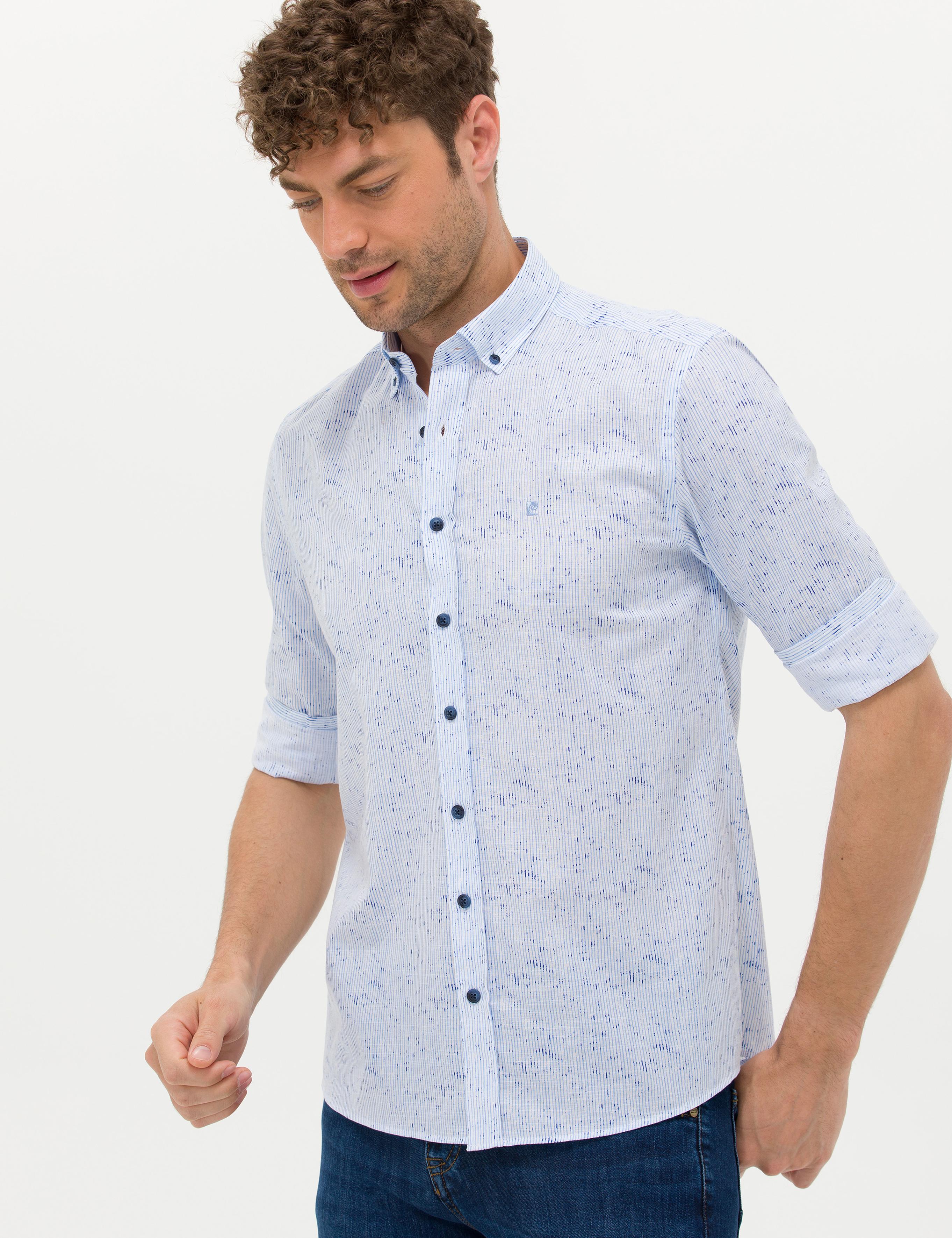 Açık Mavi Slim Fit Uzun Kollu Gömlek