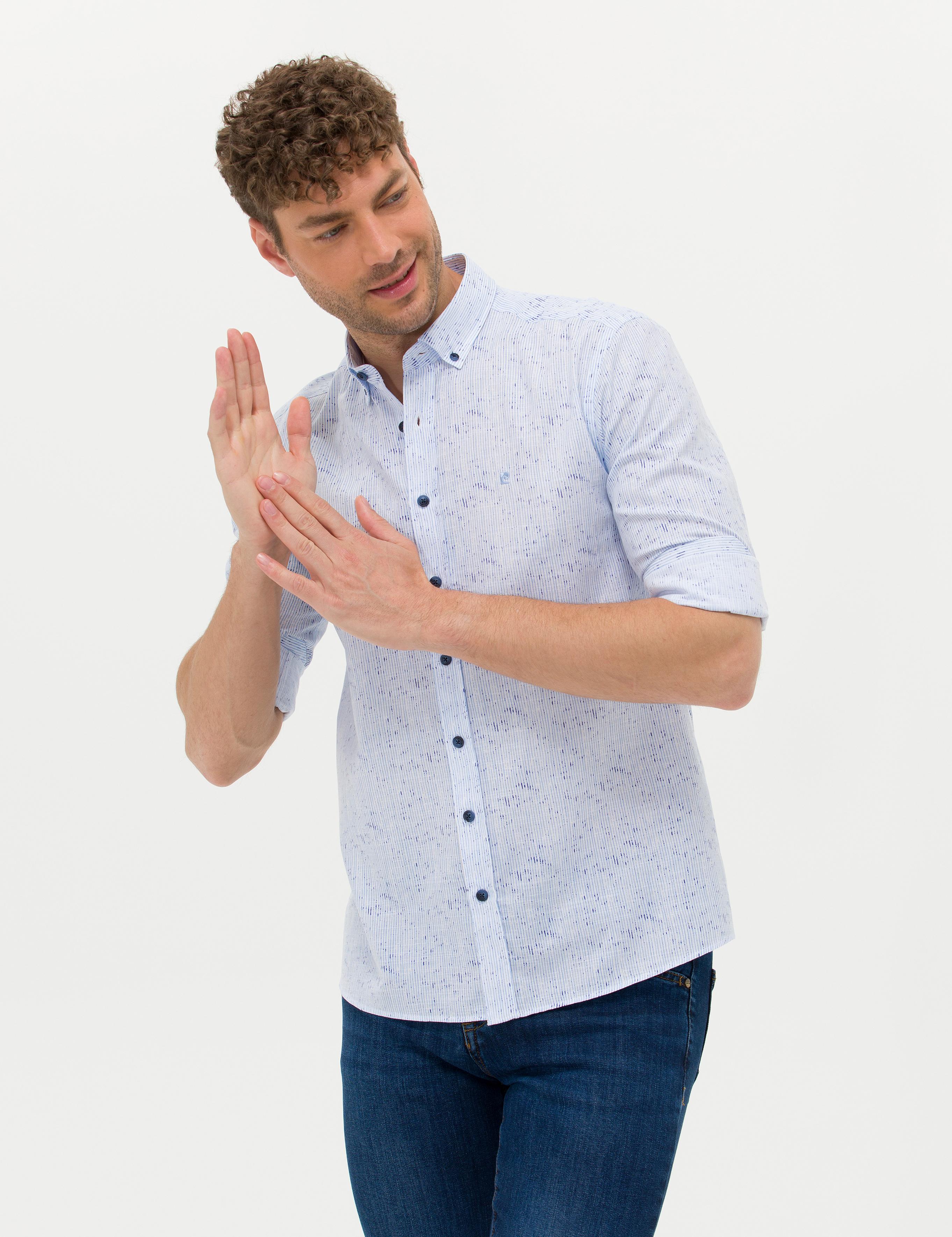 Açık Mavi Slim Fit Uzun Kollu Gömlek