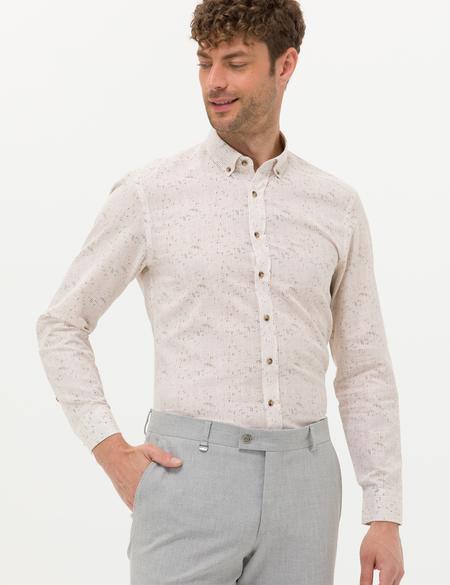Bej Slim Fit Uzun Kollu Gömlek - 50272207016