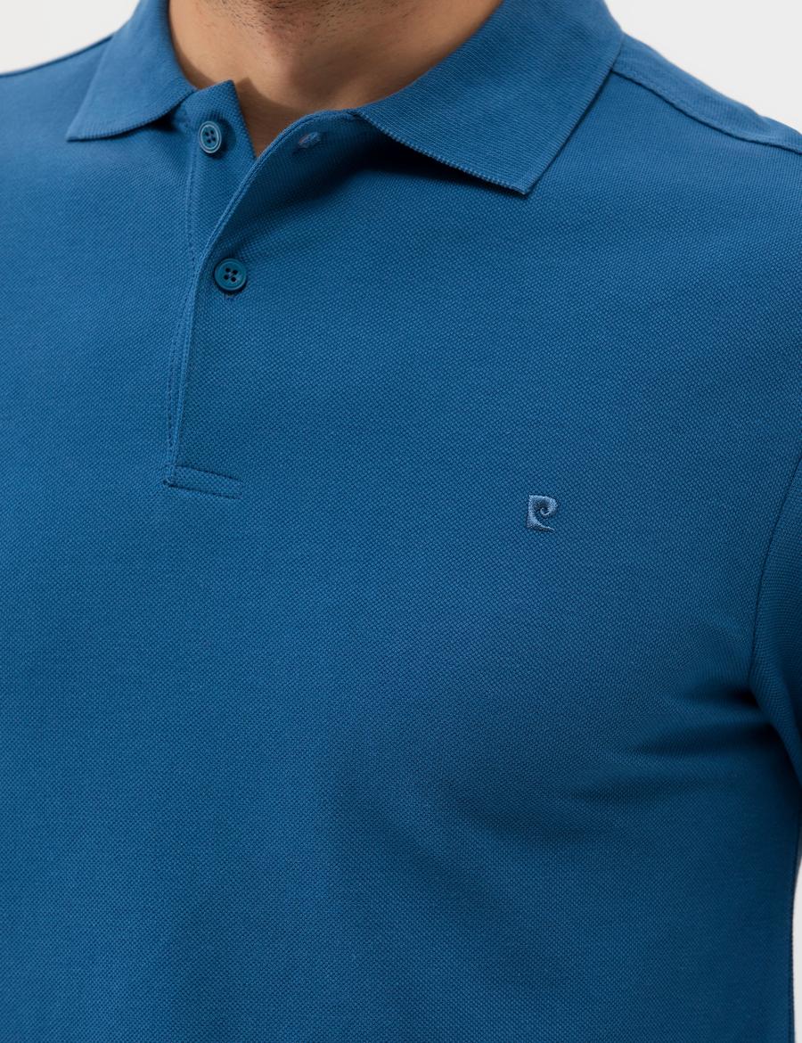 Açık Lacivert Slim Fit Basic Sweatshirt