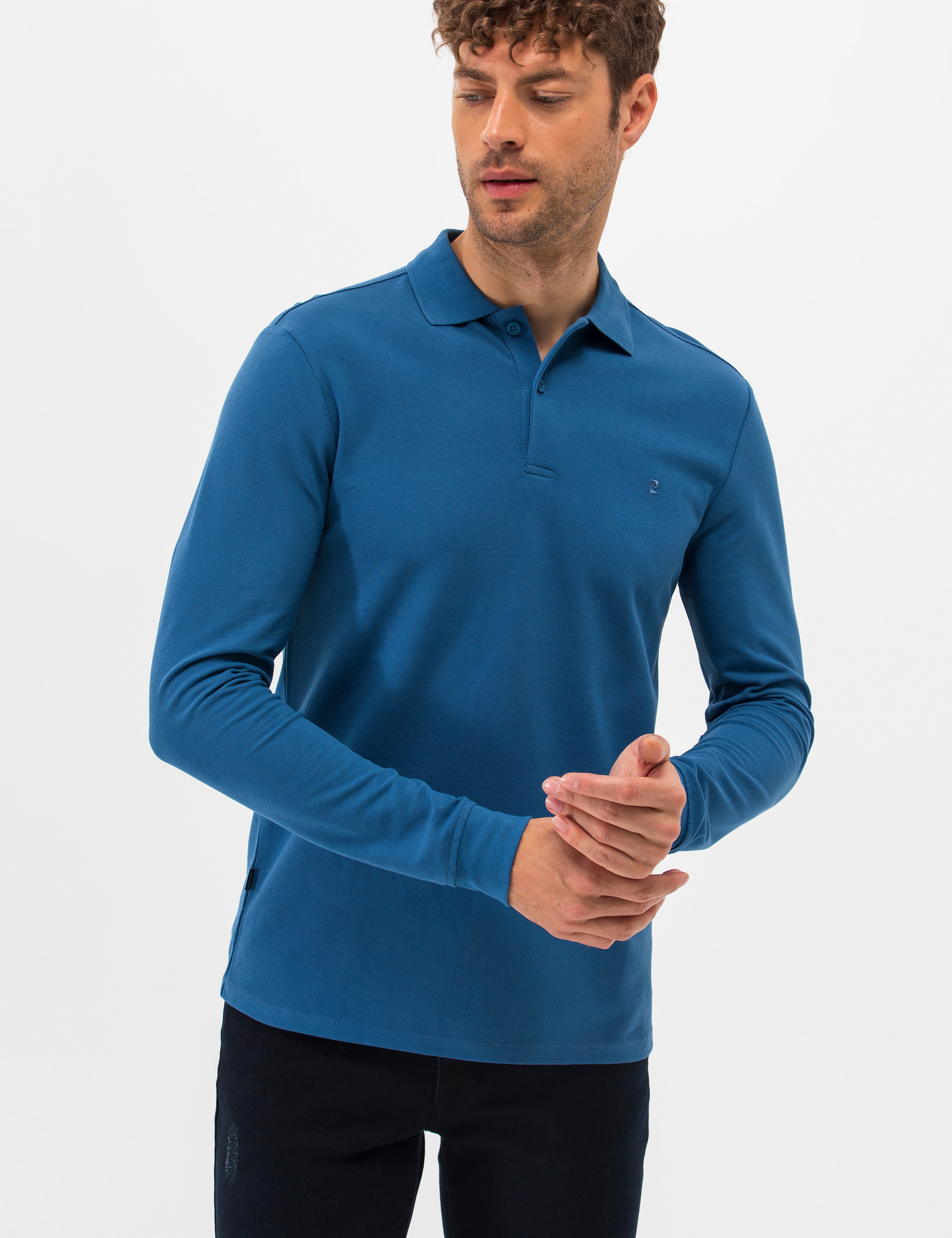 Açık Lacivert Slim Fit Basic Sweatshirt - Image 2