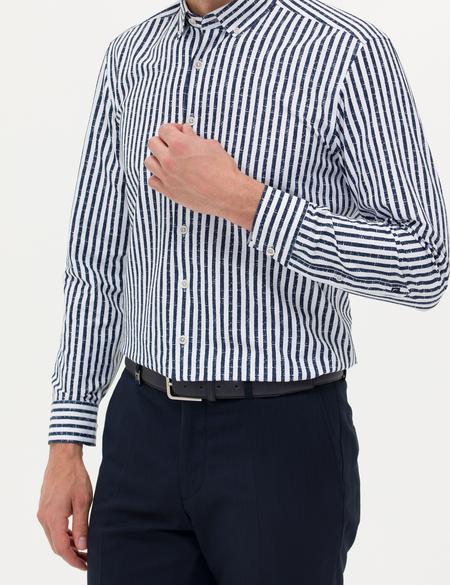 Lacivert Regular Fit Uzun Kollu Gömlek - 50276696020