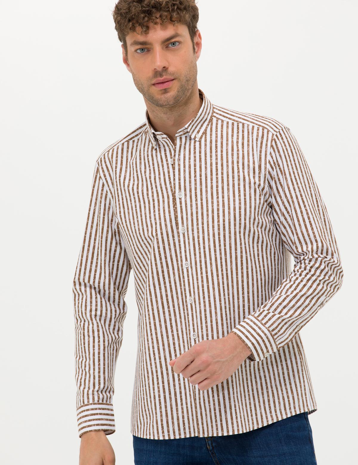 Vizon Regular Fit Uzun Kollu Gömlek - 50276696017