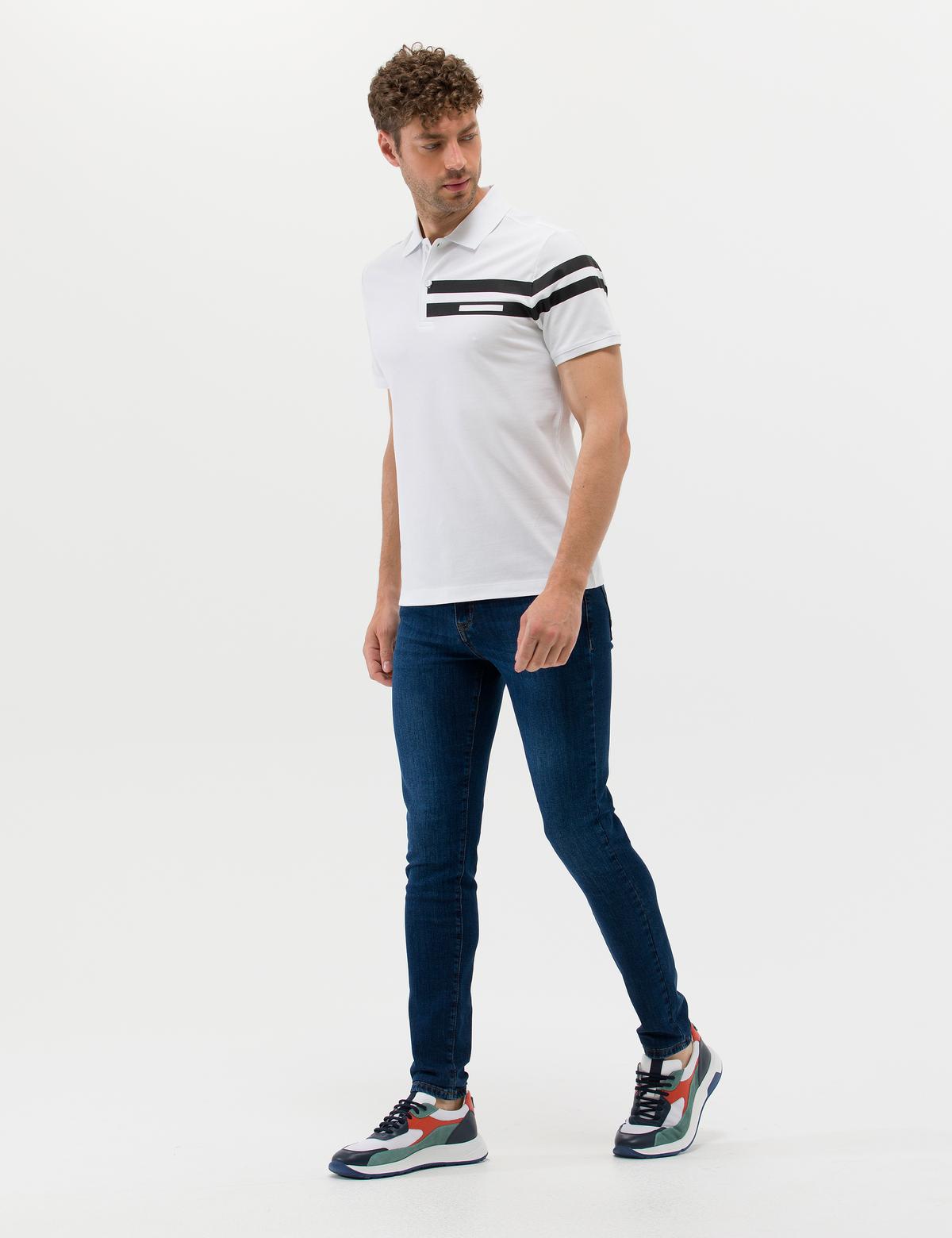 Beyaz Slim Fit Polo Yaka Tişört - 50273572001