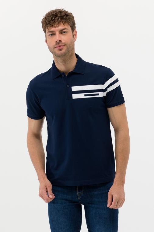 Lacivert Slim Fit Polo Yaka Tişört