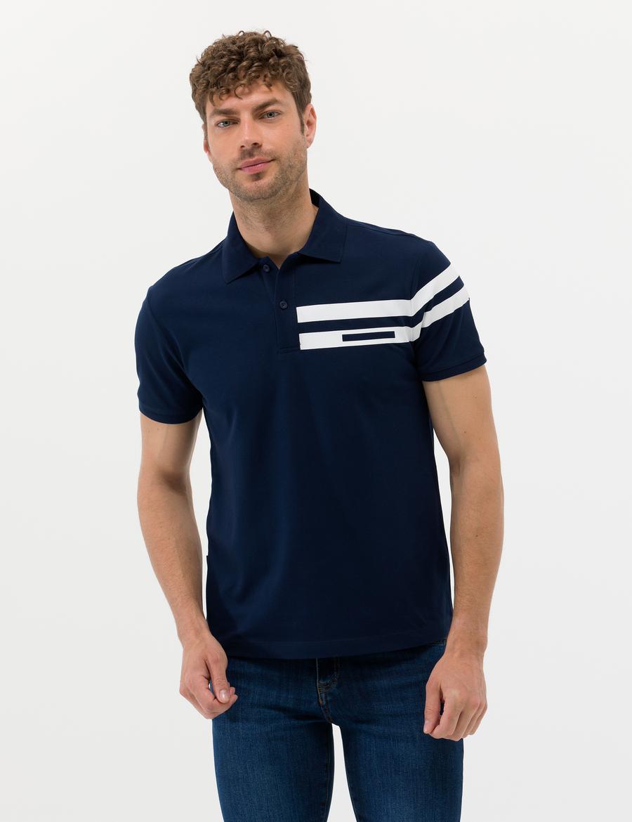 Lacivert Slim Fit Polo Yaka Tişört