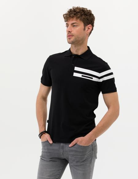 Siyah Slim Fit Polo Yaka Tişört - 50273572025