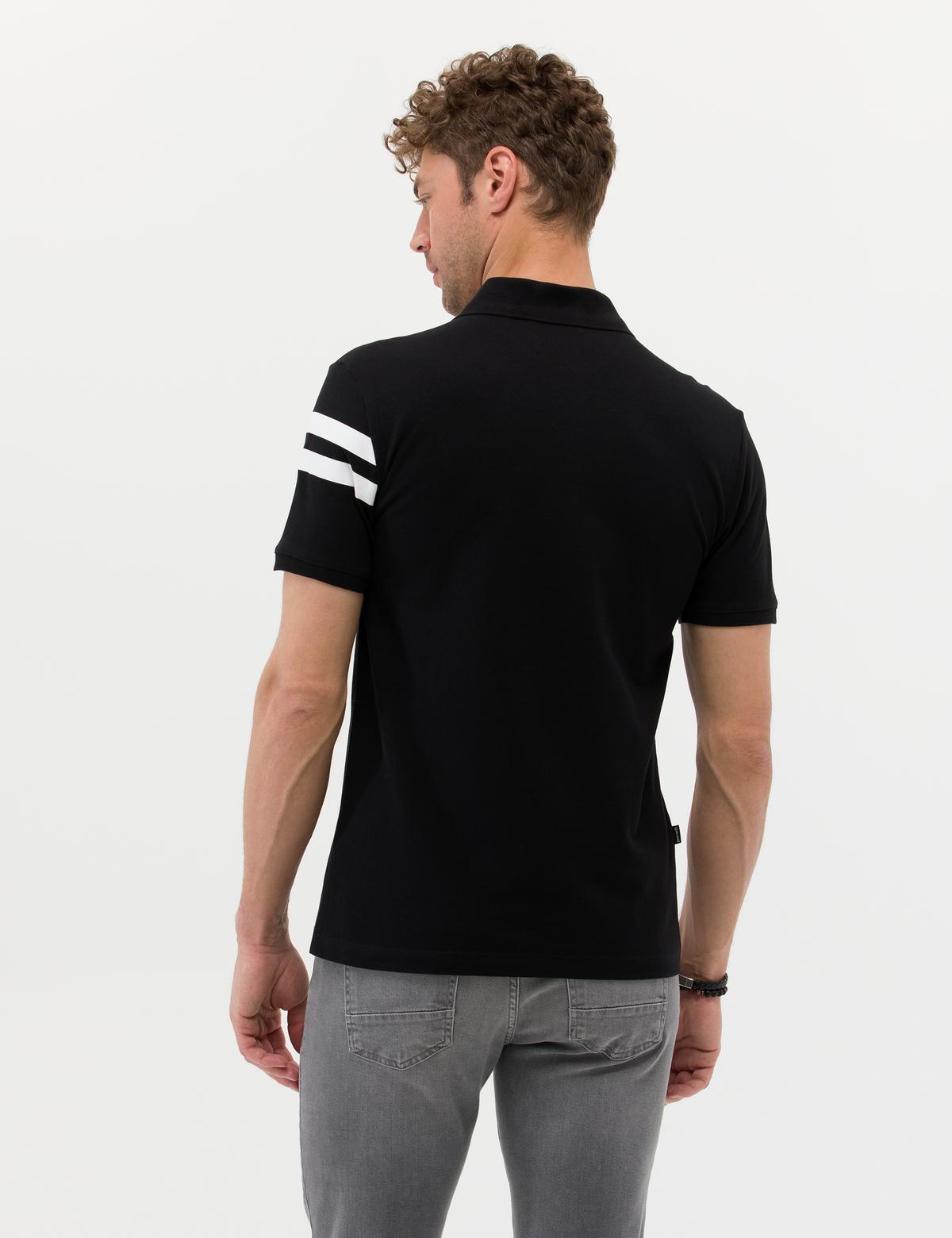 Siyah Slim Fit Polo Yaka Tişört - 50273572025