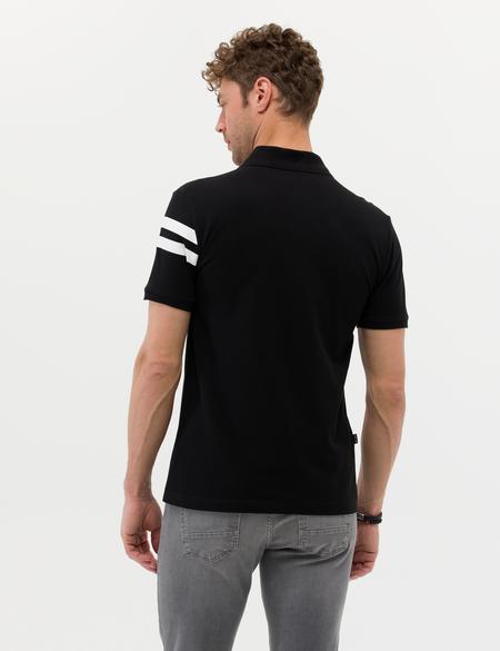 Siyah Slim Fit Polo Yaka Tişört - 50273572025