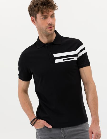 Siyah Slim Fit Polo Yaka Tişört - 50273572025