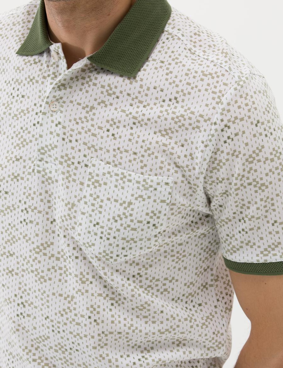 Beyaz Regular Fit Polo Yaka Tişört