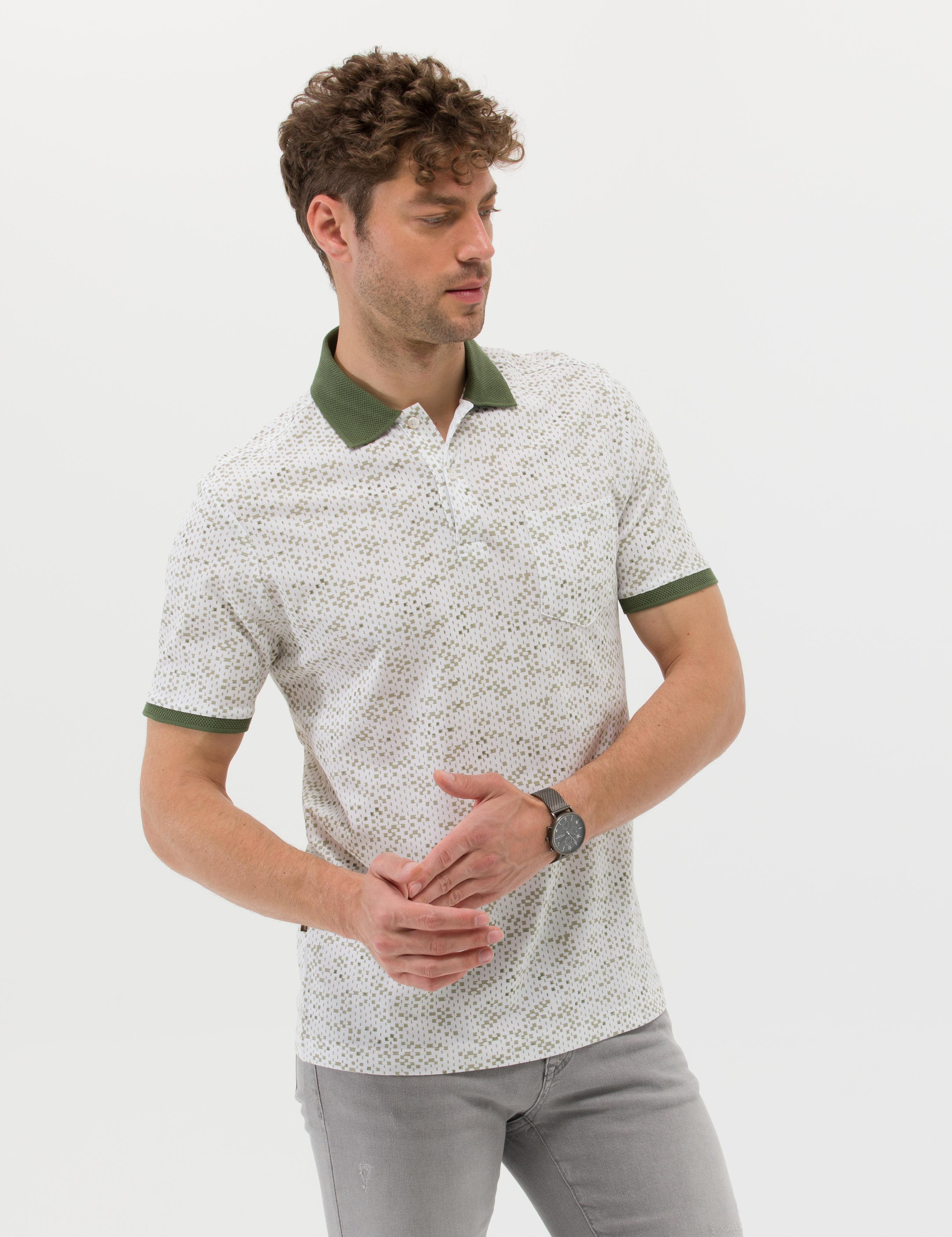 Beyaz Regular Fit Polo Yaka Tişört