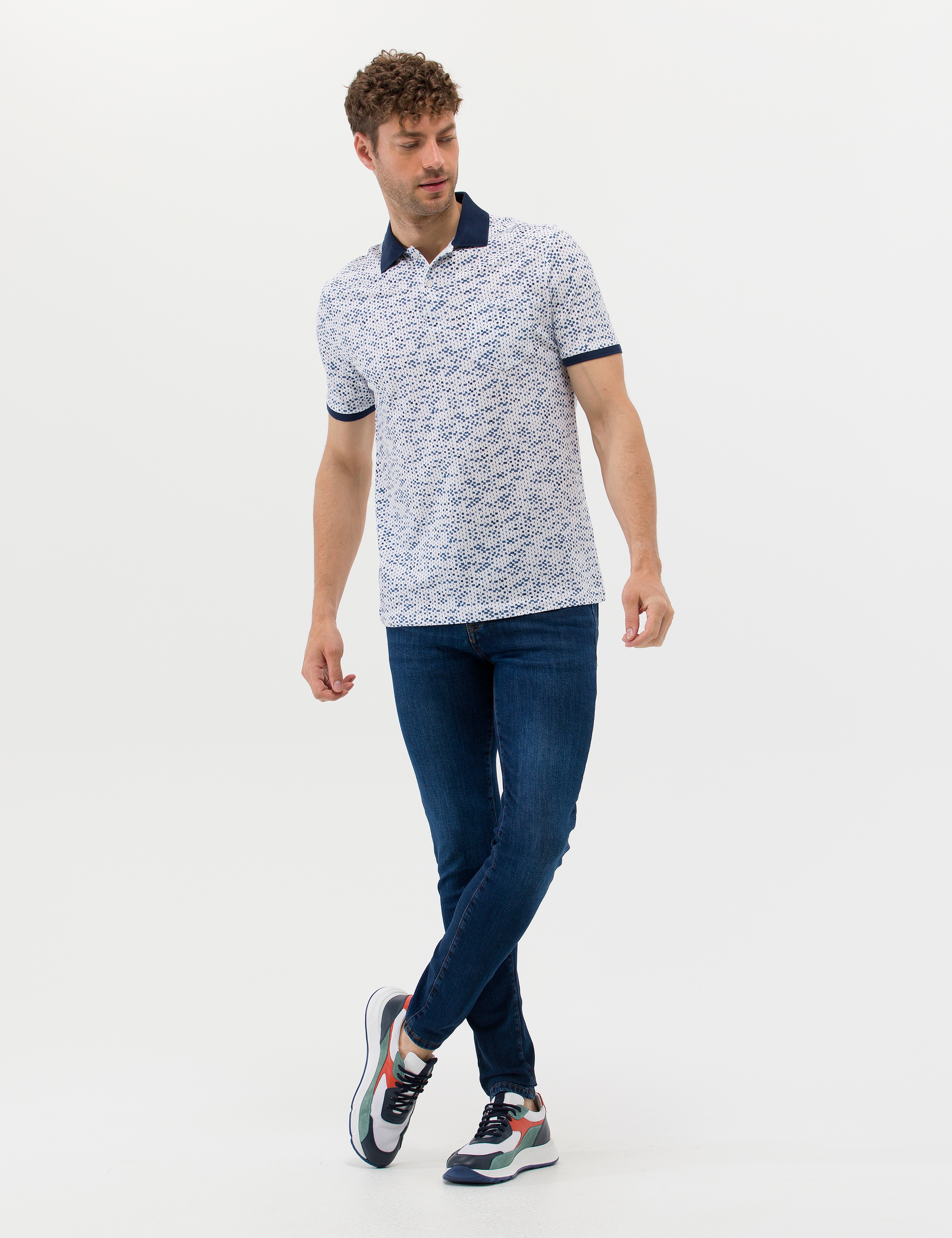 Ekru Regular Fit Polo Yaka Tişört - Image 2