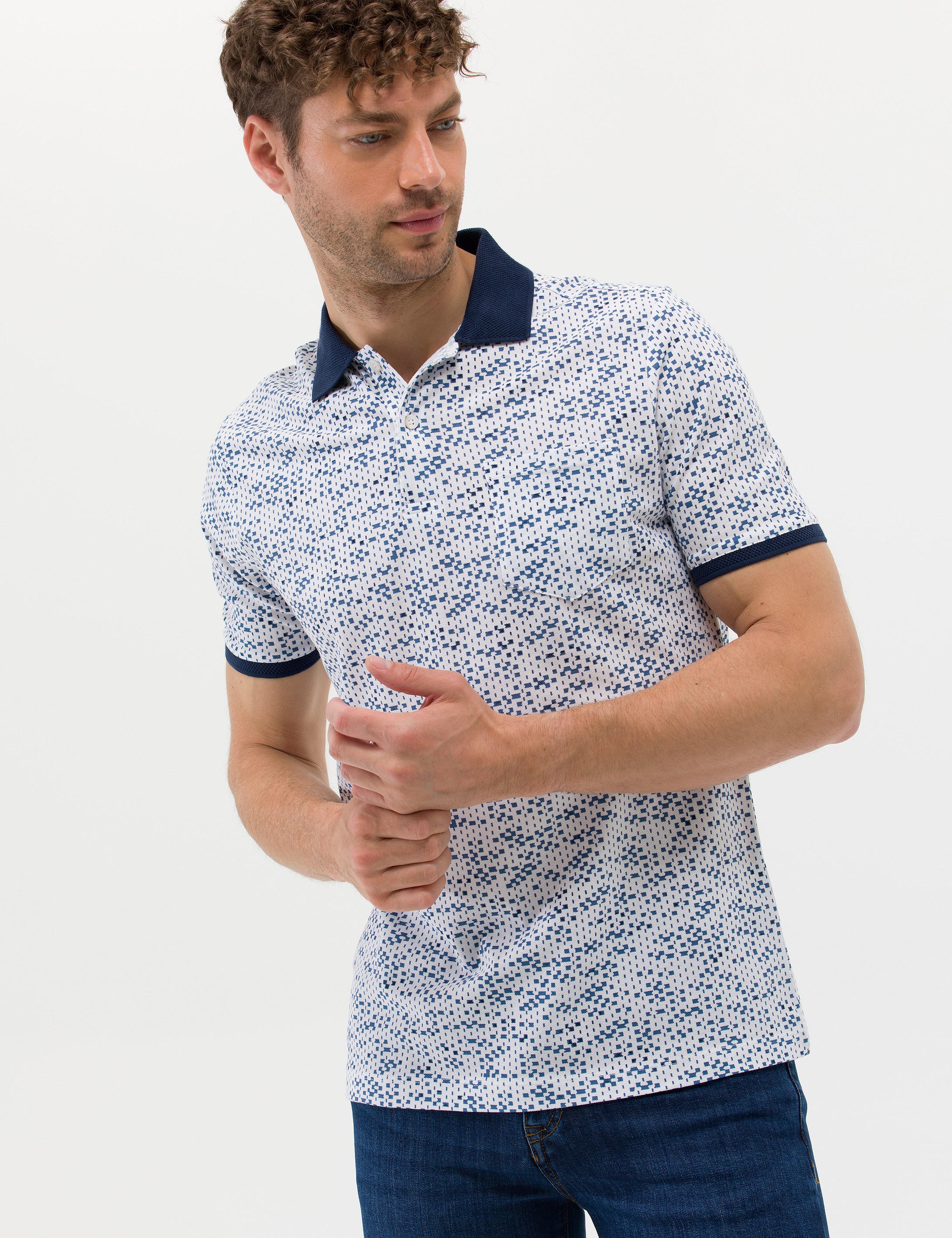 Ekru Regular Fit Polo Yaka Tişört - Image 3