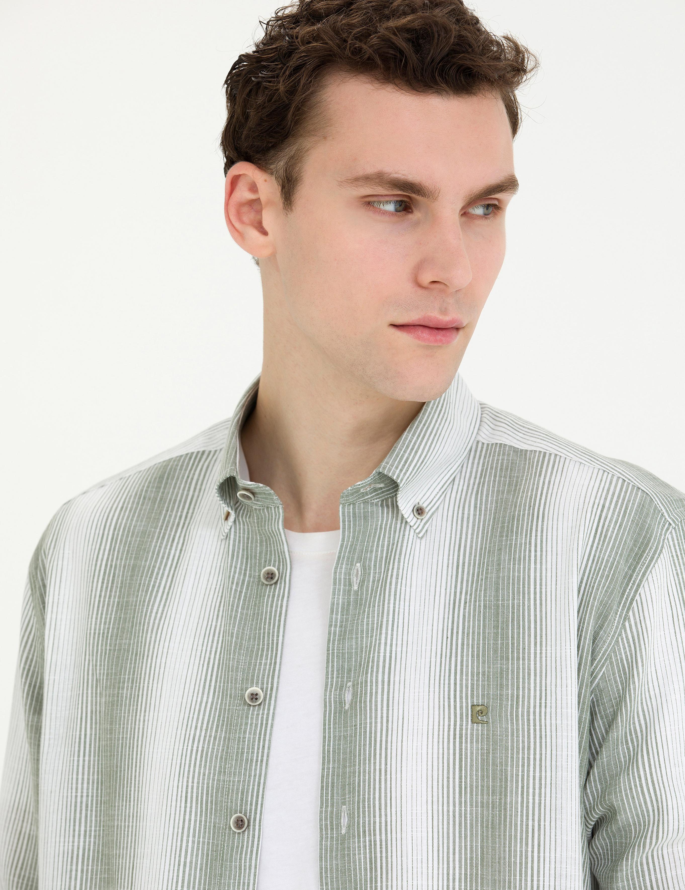 Haki Regular Fit Uzun Kollu Gömlek