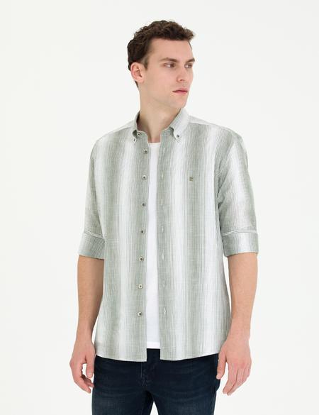 Haki Regular Fit Uzun Kollu Gömlek - 50264945026