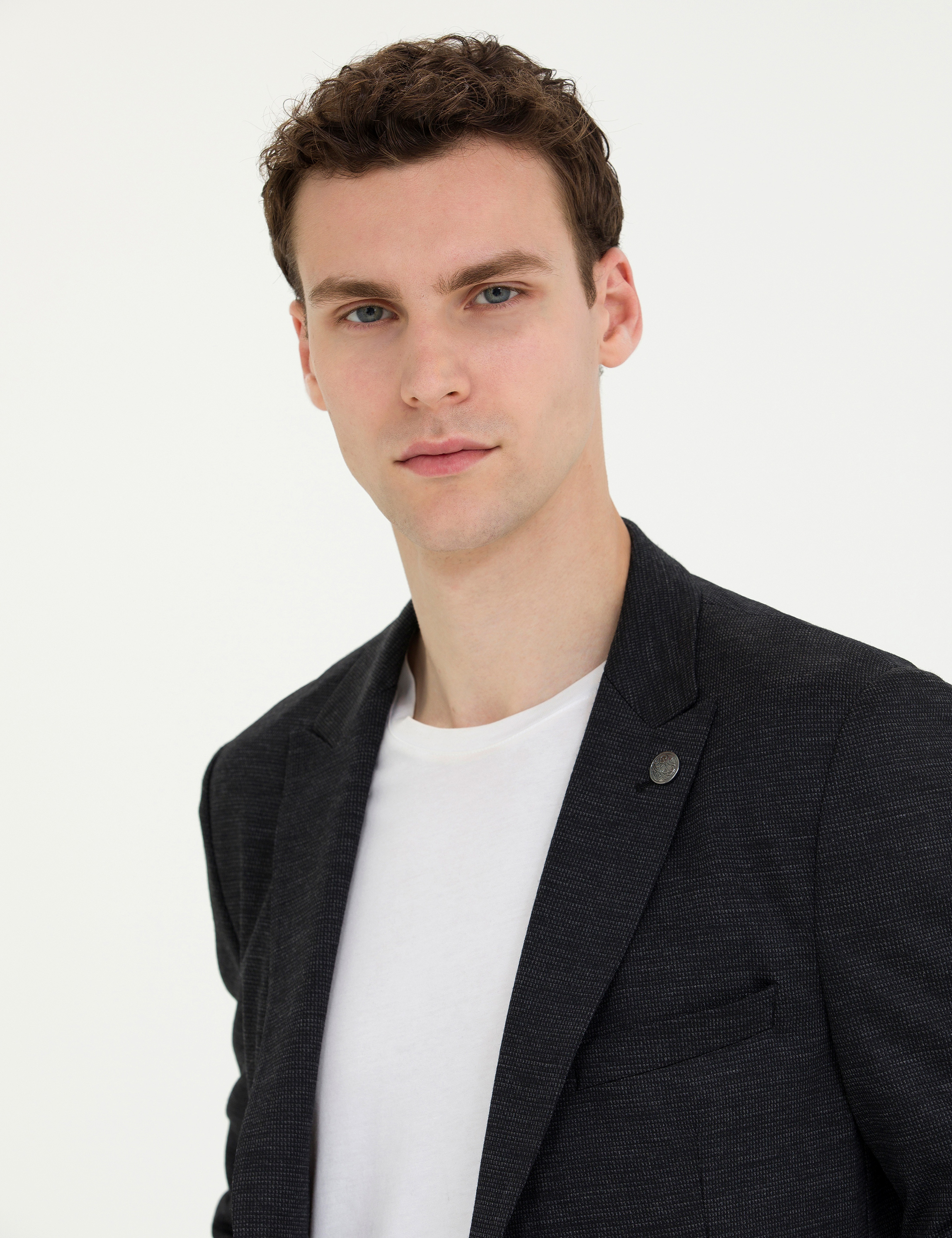 Antrasit Ex. Slim Fit Yün Karışımlı Takım Elbise