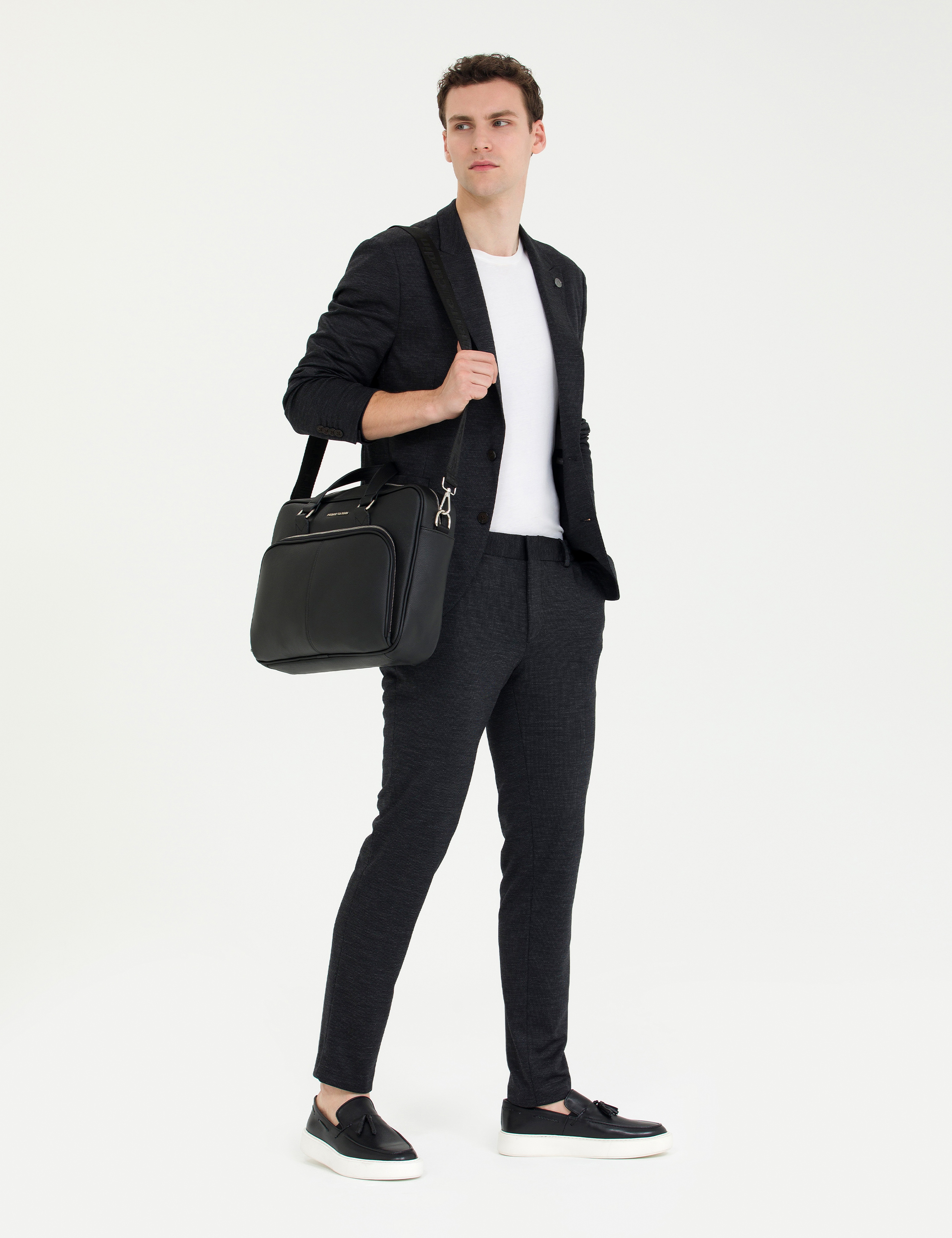 Antrasit Ex. Slim Fit Yün Karışımlı Takım Elbise - Image 3