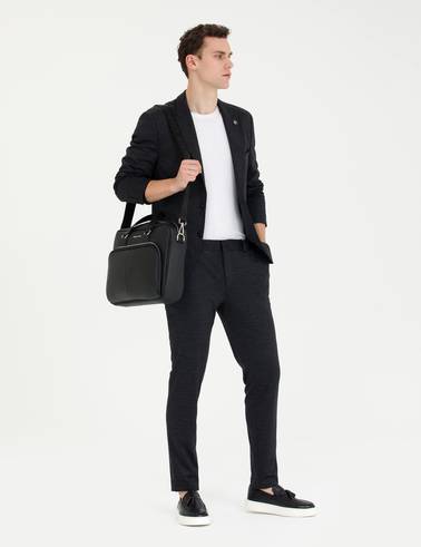 Antrasit Ex. Slim Fit Yün Karışımlı Takım Elbise