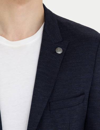 Lacivert Ex. Slim Fit Yün Karışımlı Takım Elbise