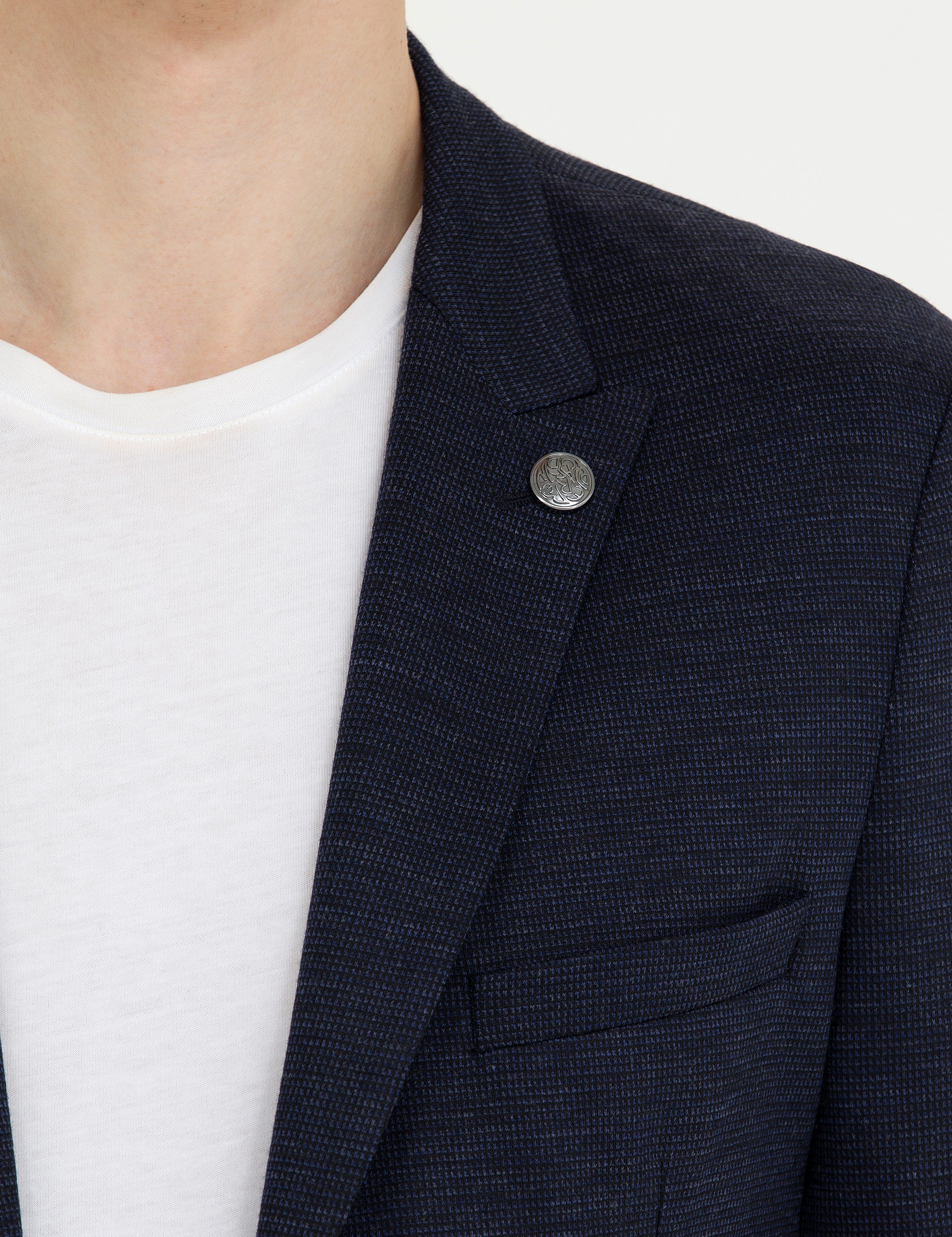 Lacivert Ex. Slim Fit Yün Karışımlı Takım Elbise - Image 7