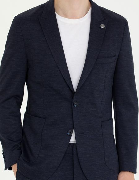 Lacivert Ex. Slim Fit Yün Karışımlı Takım Elbise - 50267031056