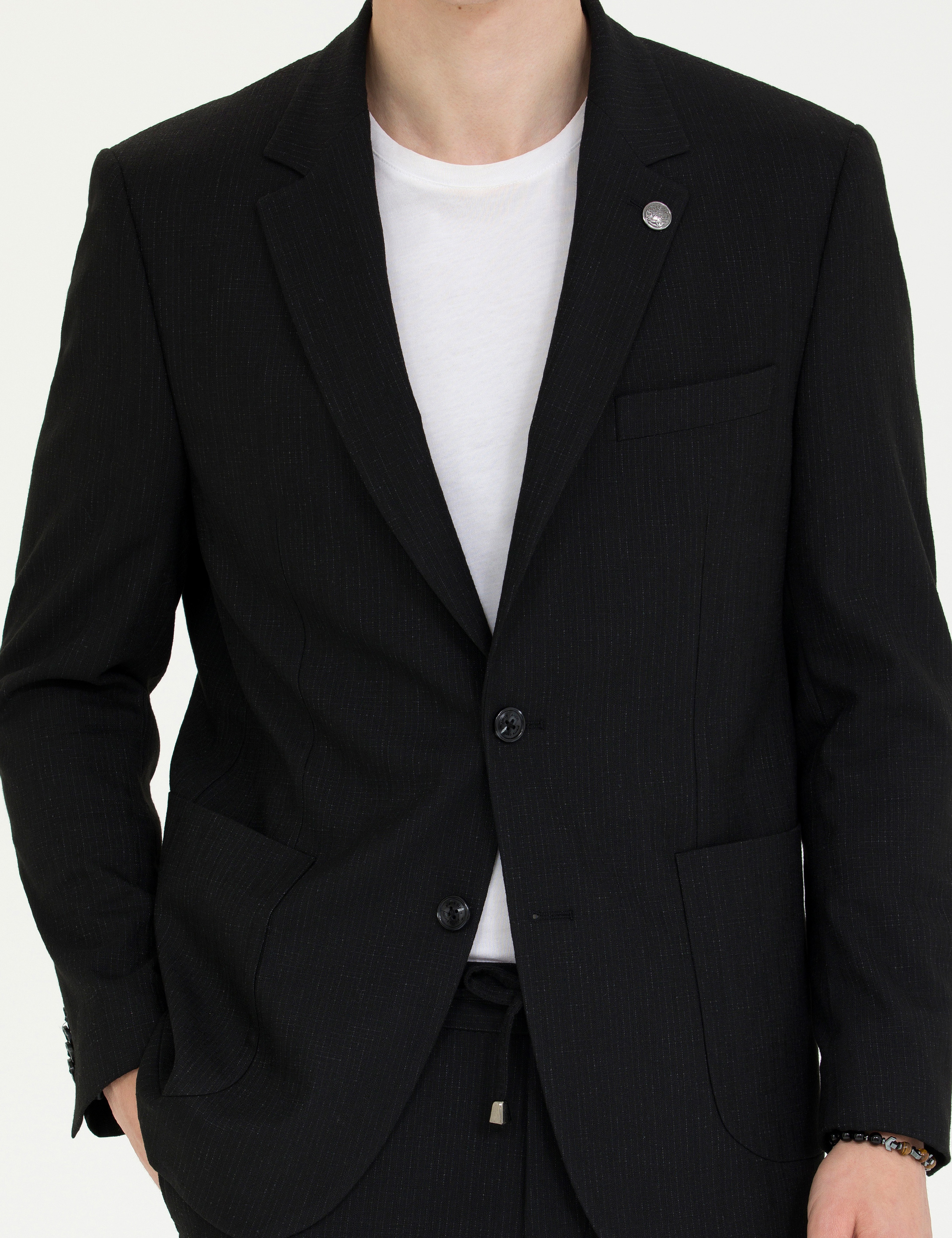 Siyah Slim Fit Takım Elbise