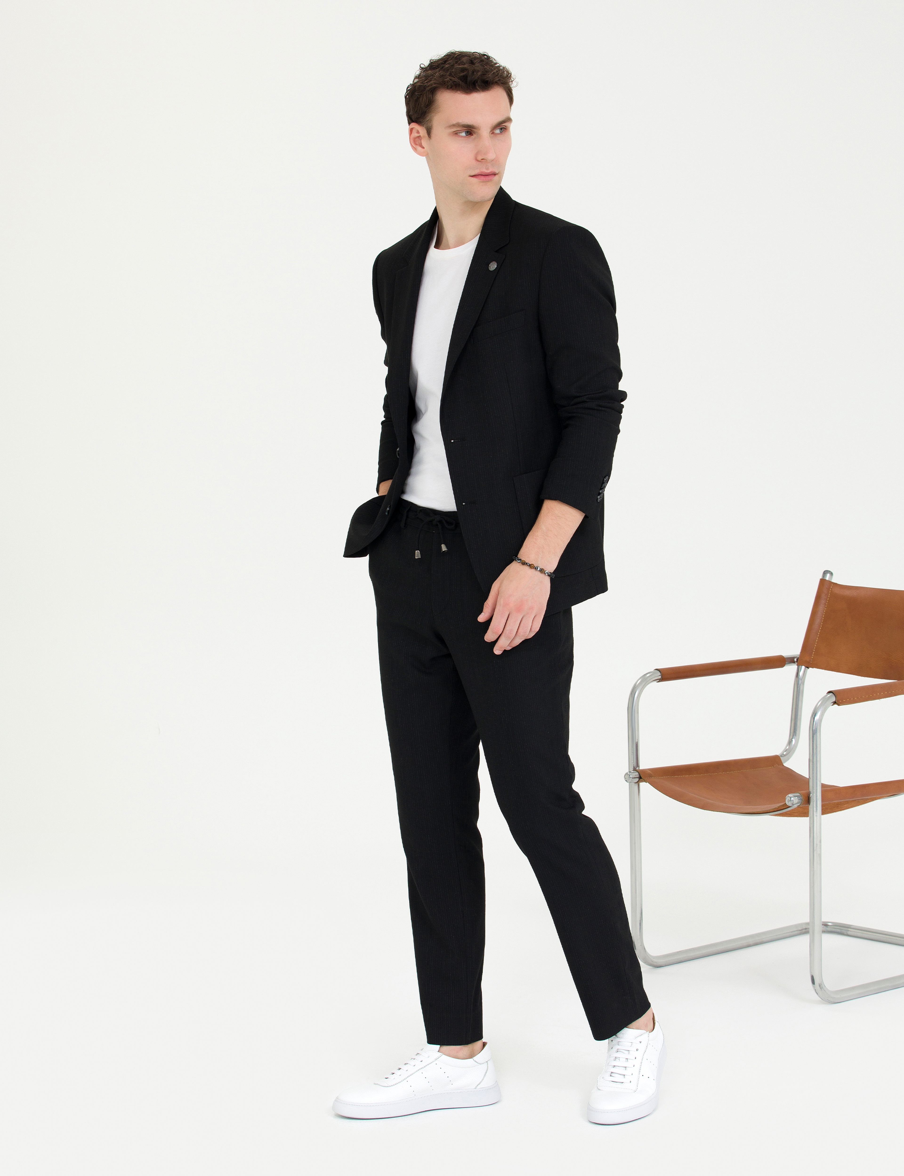 Siyah Slim Fit Takım Elbise - Image 3