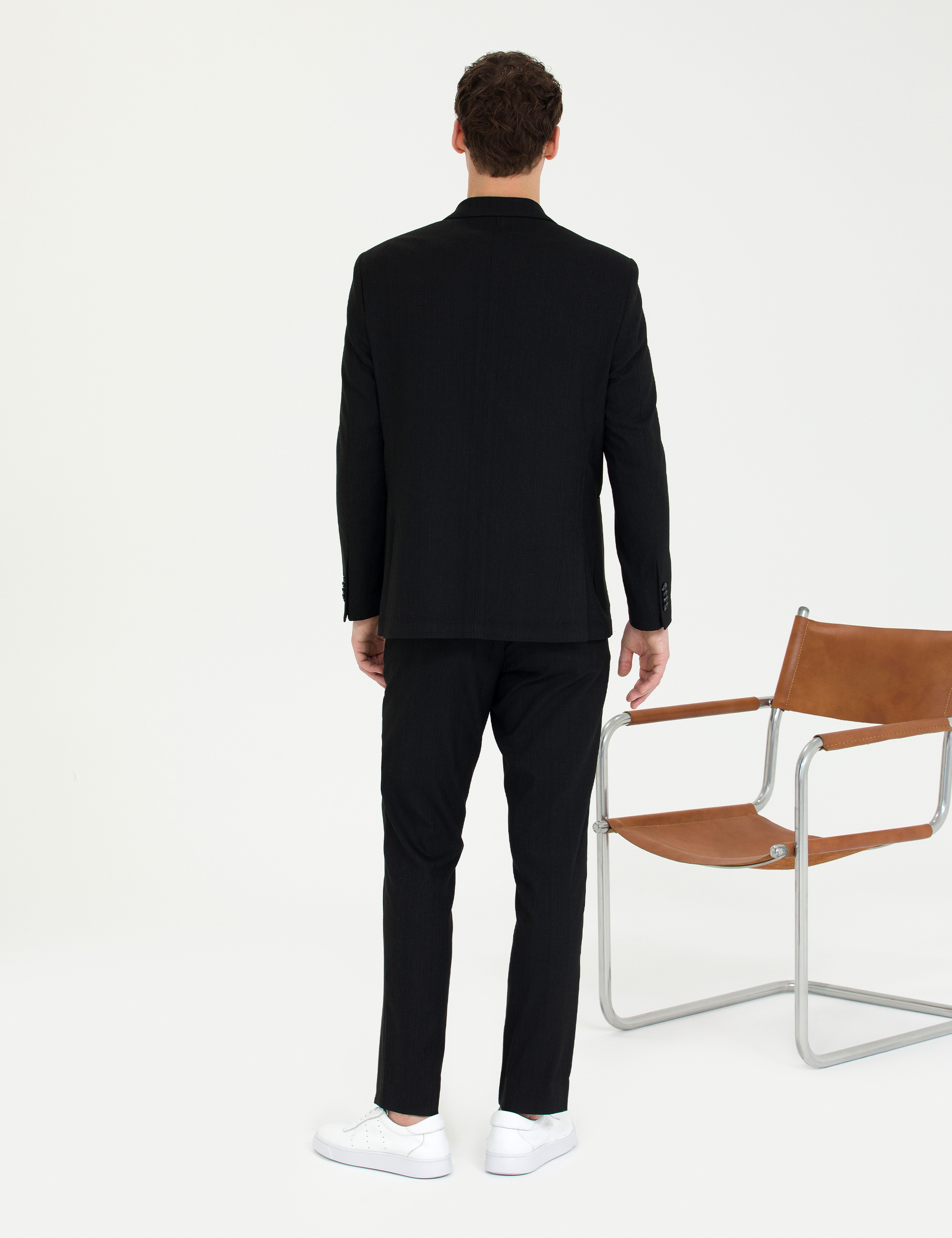 Siyah Slim Fit Takım Elbise - Image 5