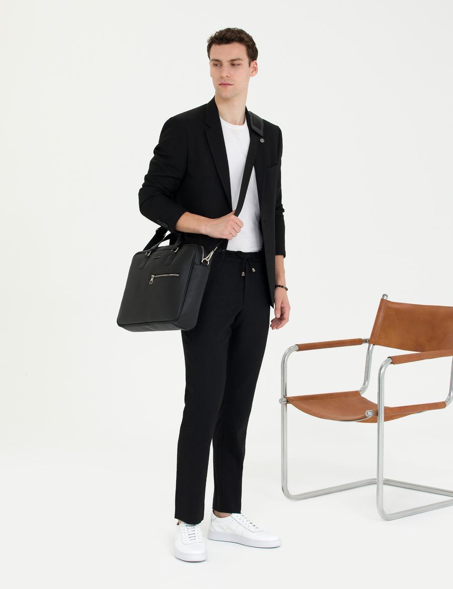 Siyah Slim Fit Takım Elbise