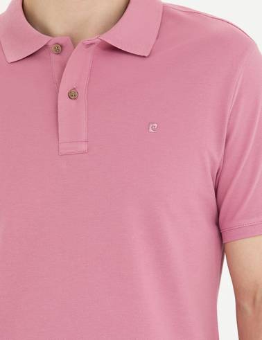 Gül Kurusu Slim Fit Polo Yaka Basic Tişört