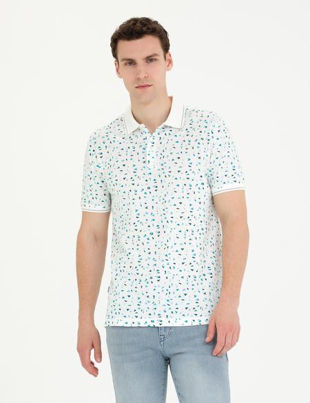 Ekru Slim Fit Polo Yaka Tişört - 50273581011