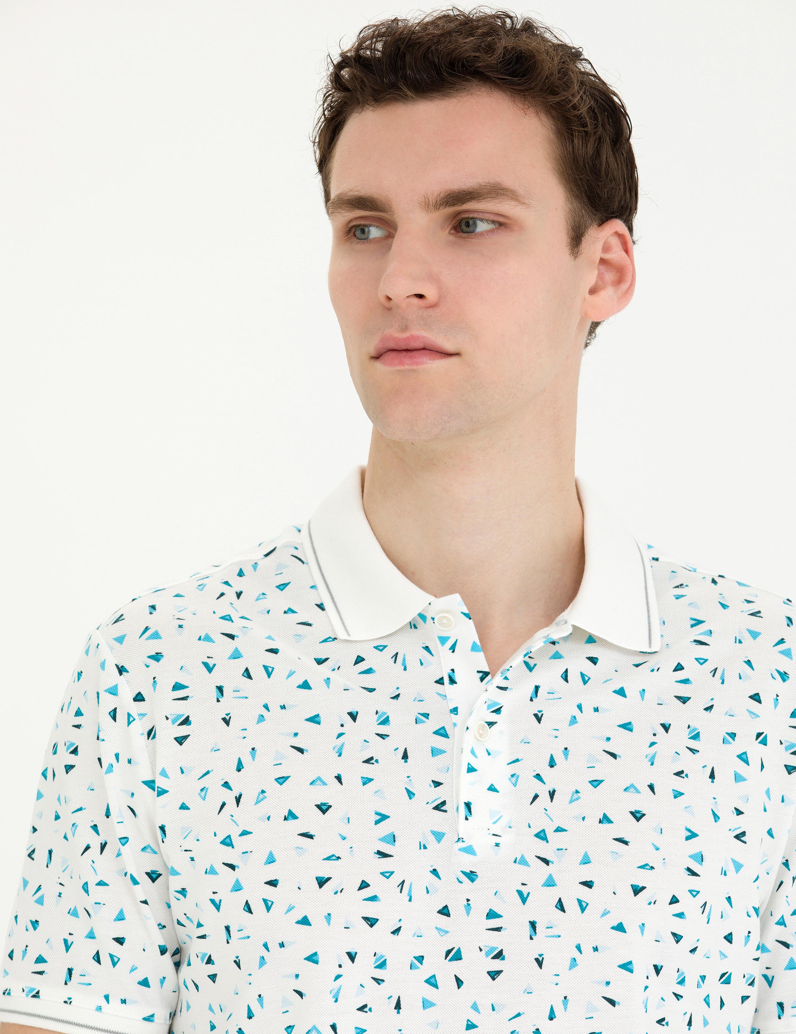 Ekru Slim Fit Polo Yaka Tişört