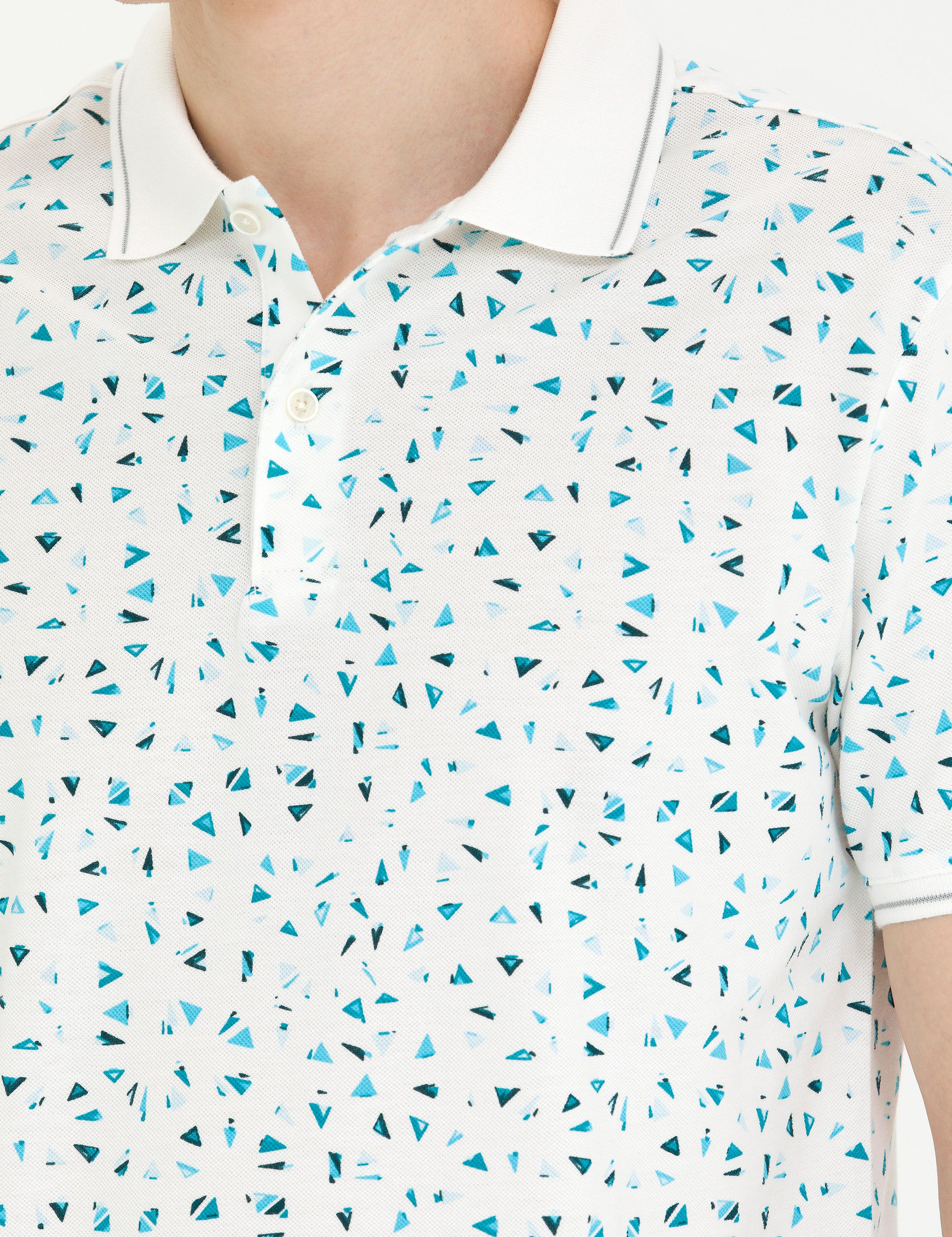 Ekru Slim Fit Polo Yaka Tişört