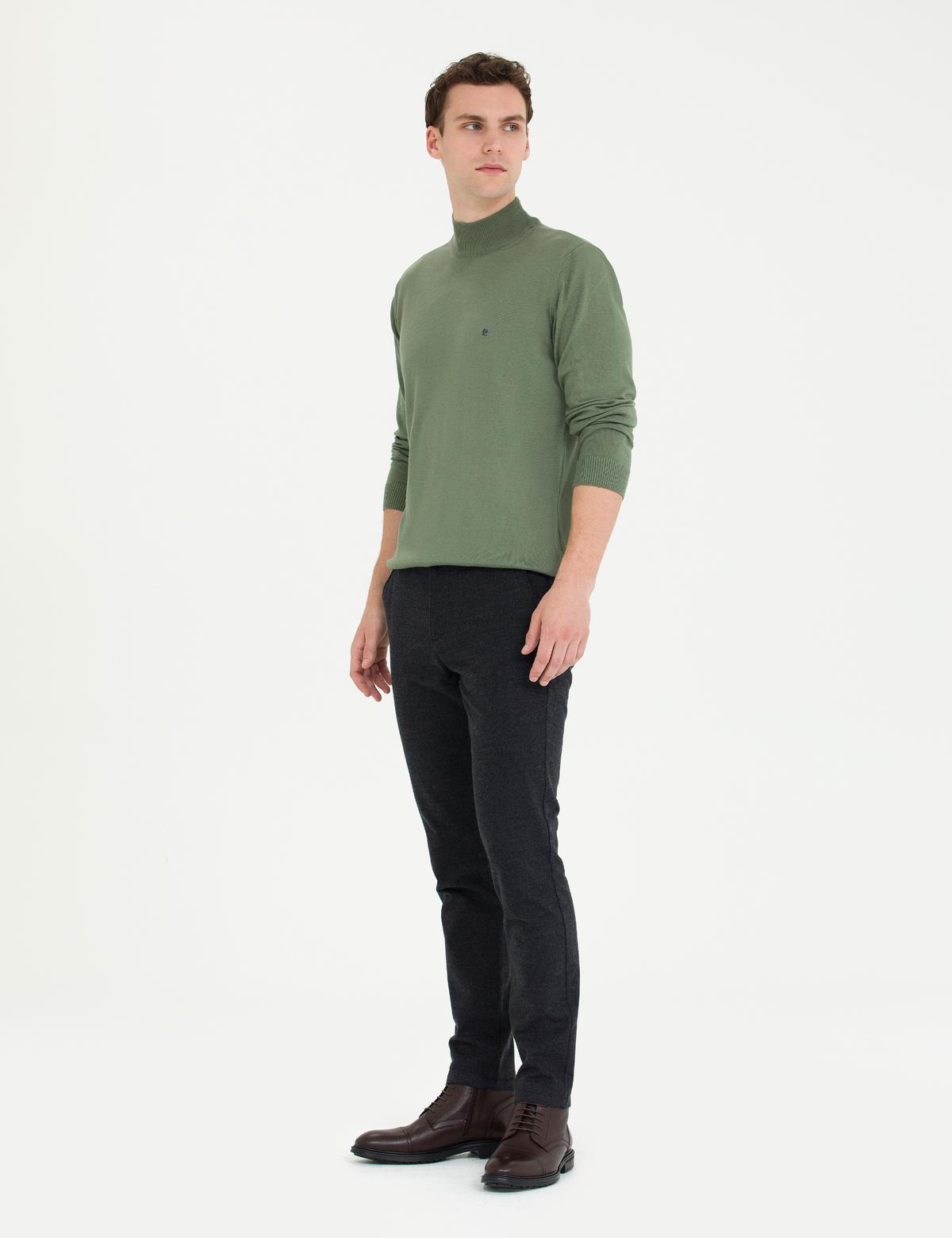 Siyah Slim Fit Kanvas Pantolon - 50276752137