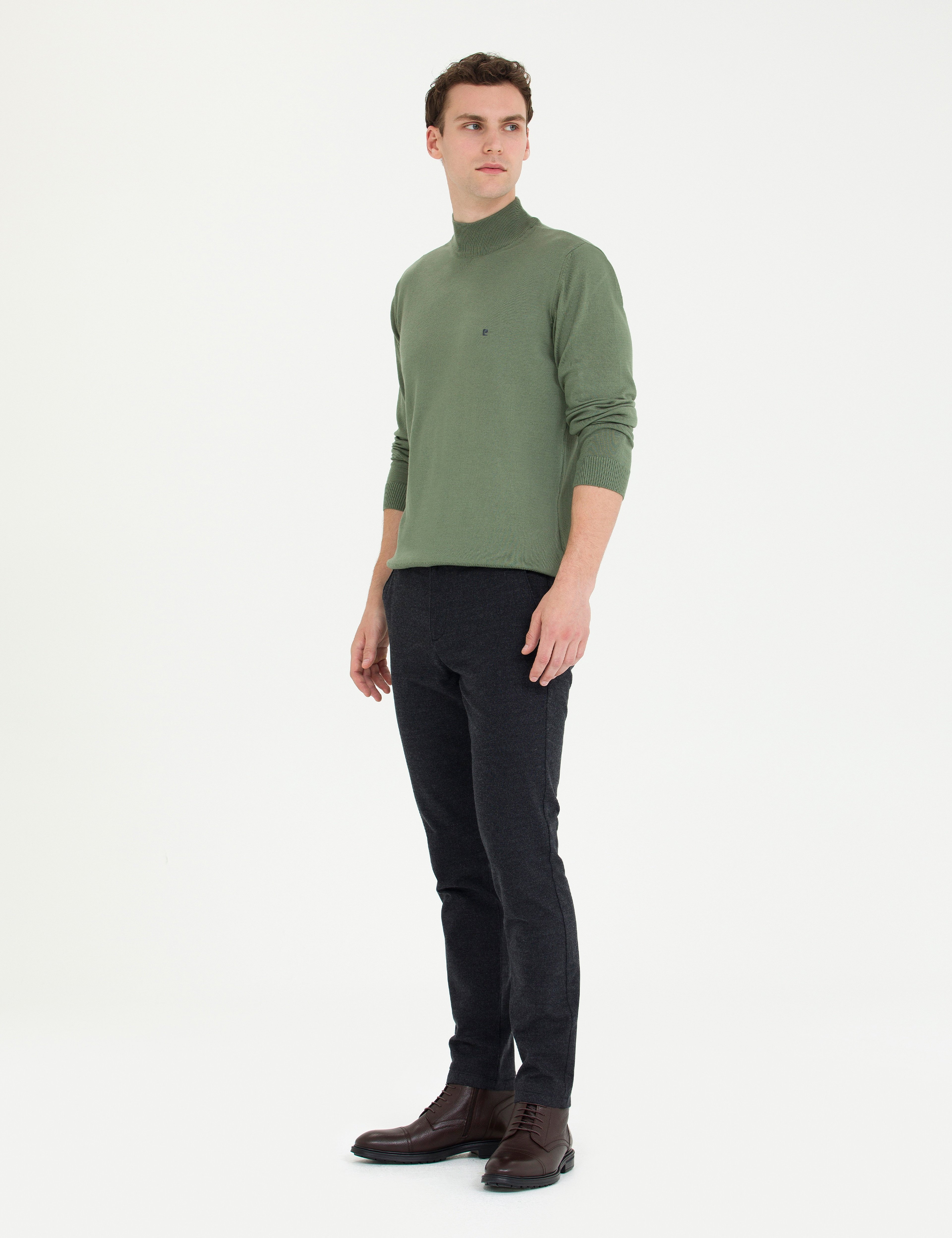 Siyah Slim Fit Kanvas Pantolon