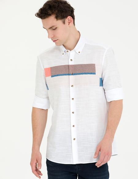 Pembe Regular Fit Uzun Kollu Gömlek - 50269436011