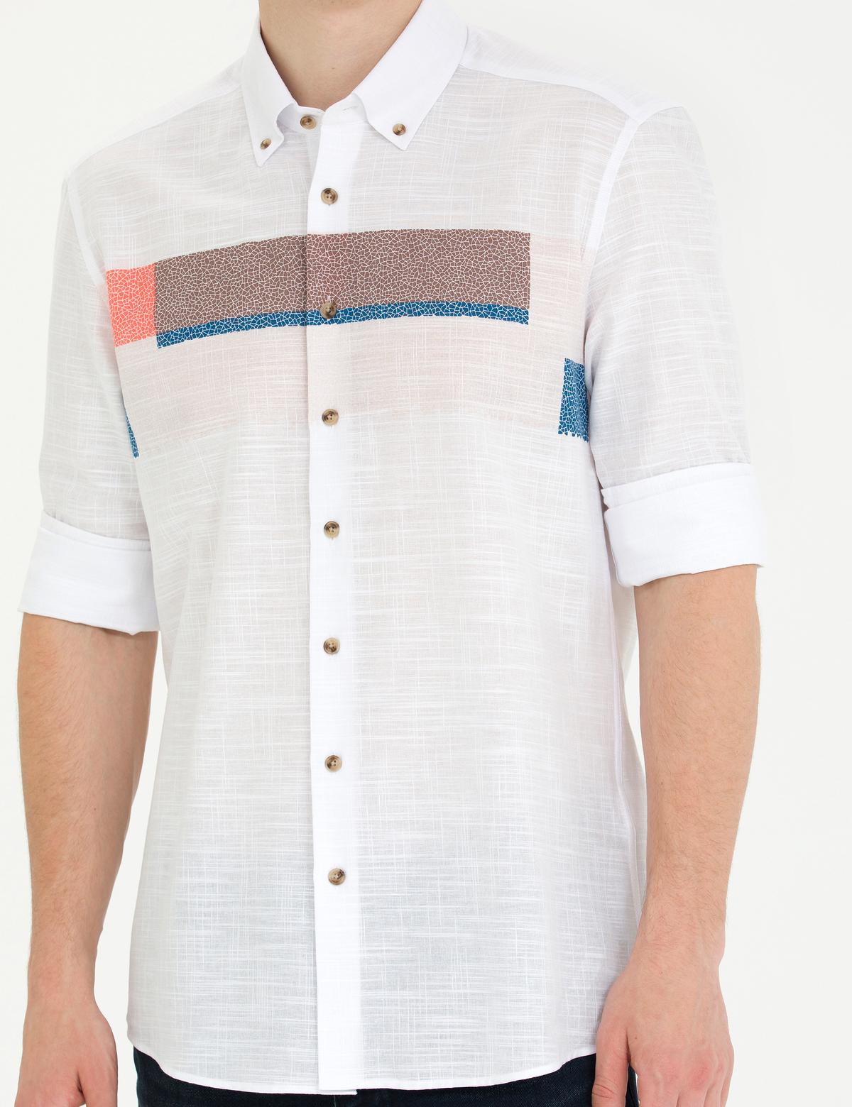 Pembe Regular Fit Uzun Kollu Gömlek - 50269436011