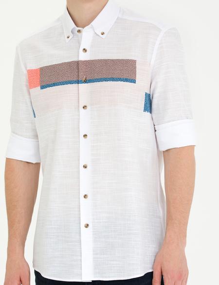 Pembe Regular Fit Uzun Kollu Gömlek - 50269436011