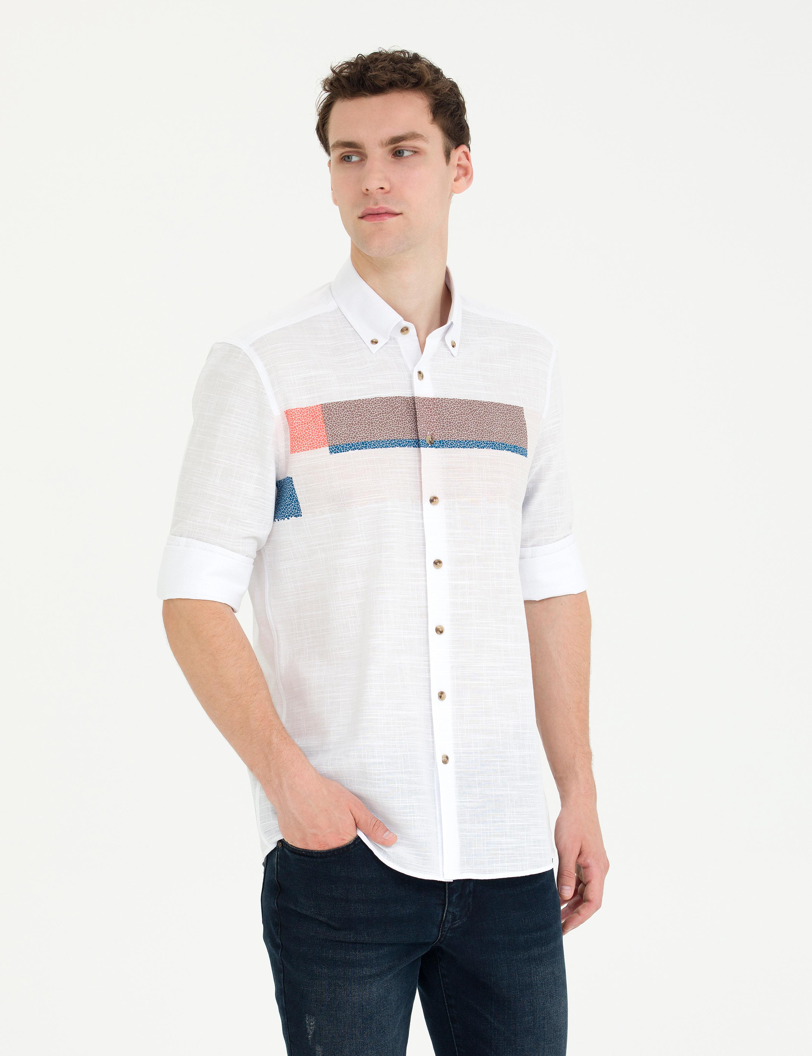 Pembe Regular Fit Uzun Kollu Gömlek