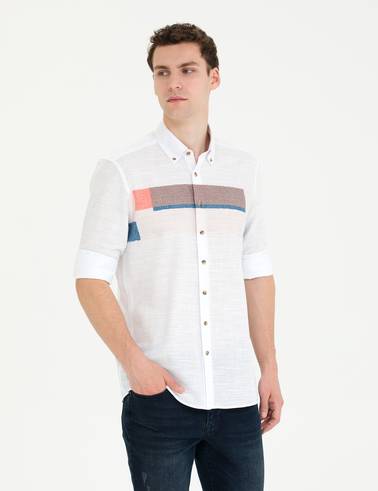 Pembe Regular Fit Uzun Kollu Gömlek
