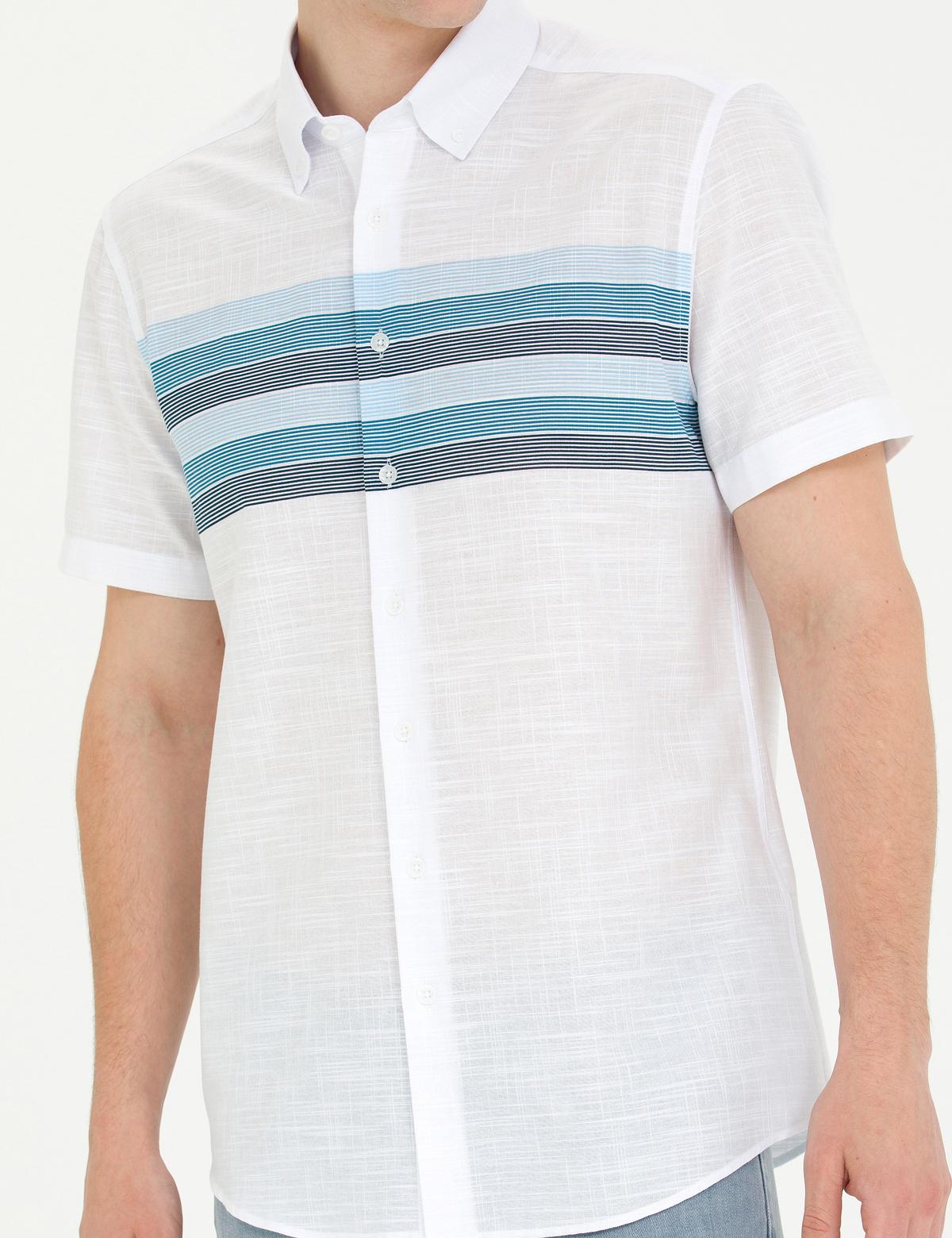 Lacivert Slim Fit Kısa Kollu Gömlek - 50269452016