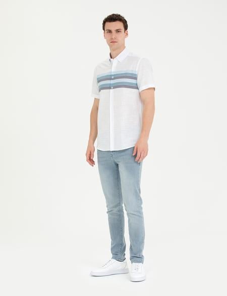 Lacivert Slim Fit Kısa Kollu Gömlek - 50269452016