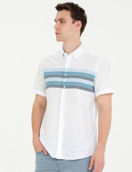 Lacivert Slim Fit Kısa Kollu Gömlek - 50269452016