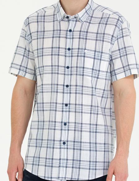 Lacivert Regular Fit Kısa Kollu Gömlek - 50265120029