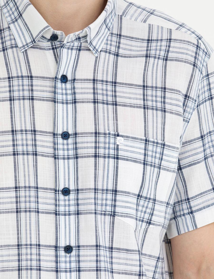 Lacivert Regular Fit Kısa Kollu Gömlek