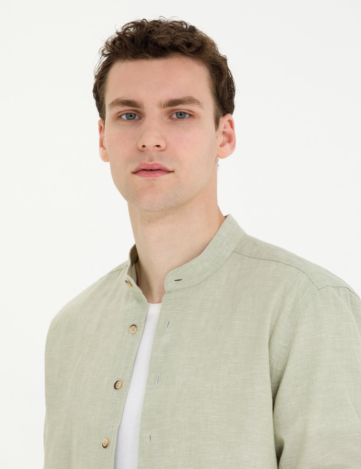 Haki Regular Fit Uzun Kollu Gömlek - 50269164006