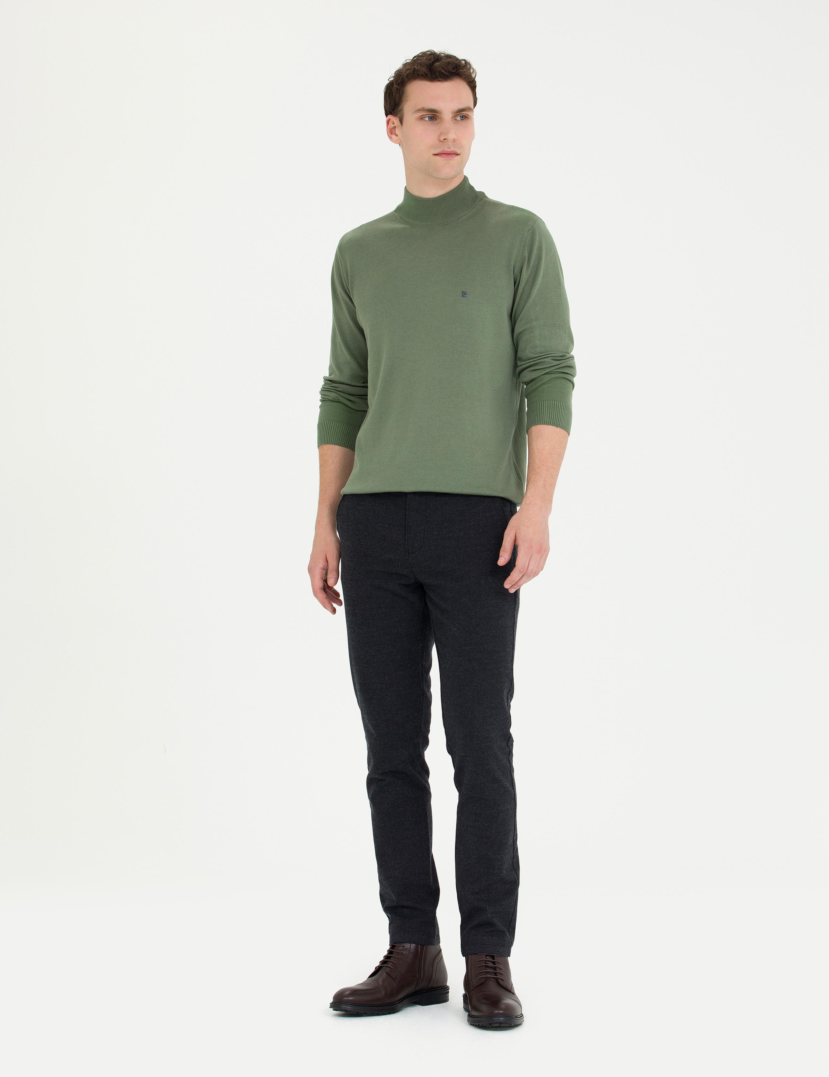 Duman Slim Fit Yarım Balıkçı Yaka Basic Triko Kazak