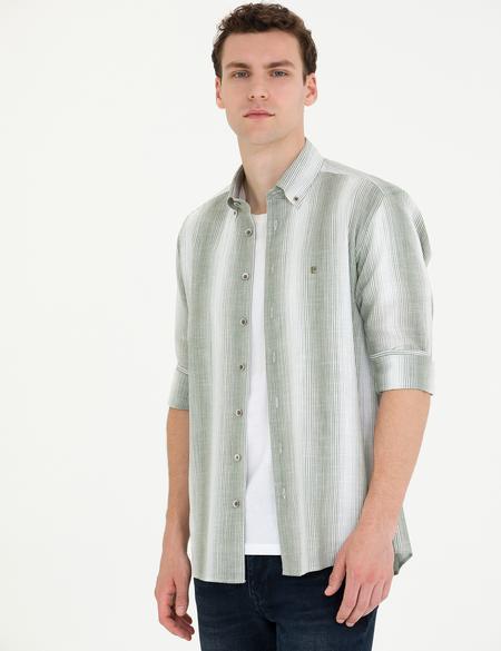 Haki Regular Fit Uzun Kollu Gömlek - 50264945026